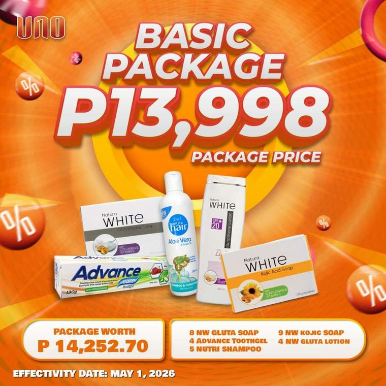 Basic Package official UNO package card showing the included products