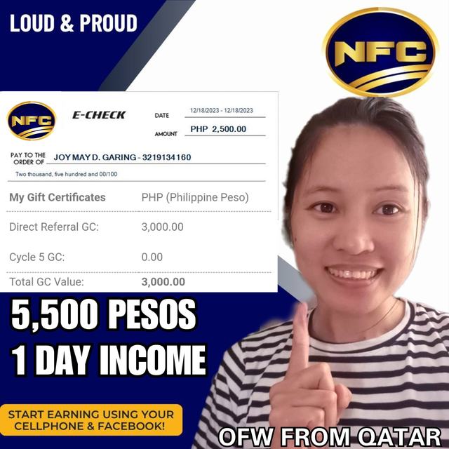 Member-shared payout screenshot